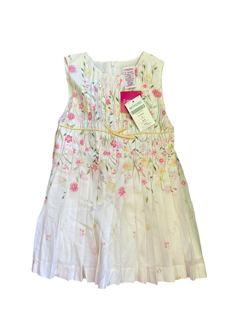 Gymboree Sweet As Sugar Pleated Floral Cotton 2 Piece Dress 12-18 Months